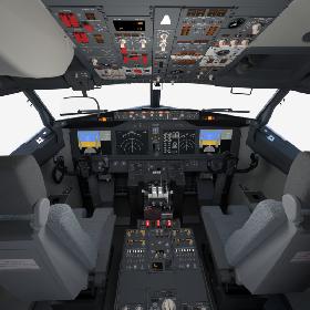 3D Boeing 737 MAX Cockpit